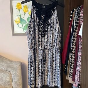 White House Black Market very nice brand new dress with lace neck line